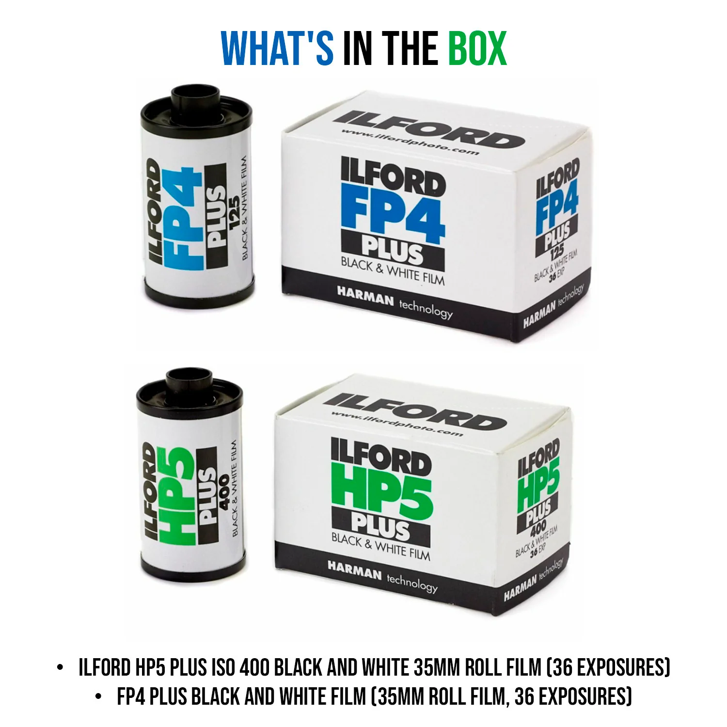 Ilford HP5 Plus ISO 400 Black and White 35mm Roll Film (36 Exposures) with FP4 Roll Film Bundle - Image 7