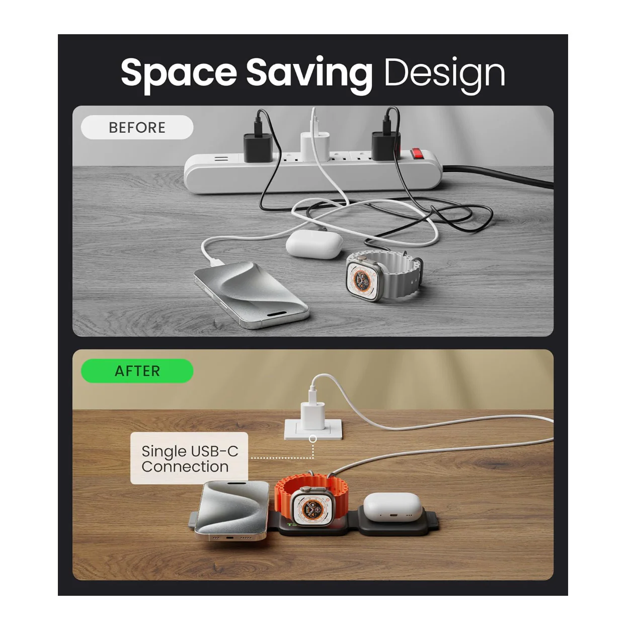InfinaCore 3-in-1 Wireless Charging Station for Apple Devices - Image 3