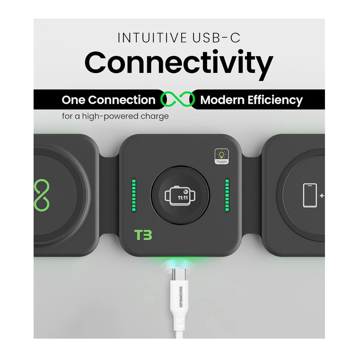 InfinaCore 3-in-1 Wireless Charging Station for Apple Devices - Image 7