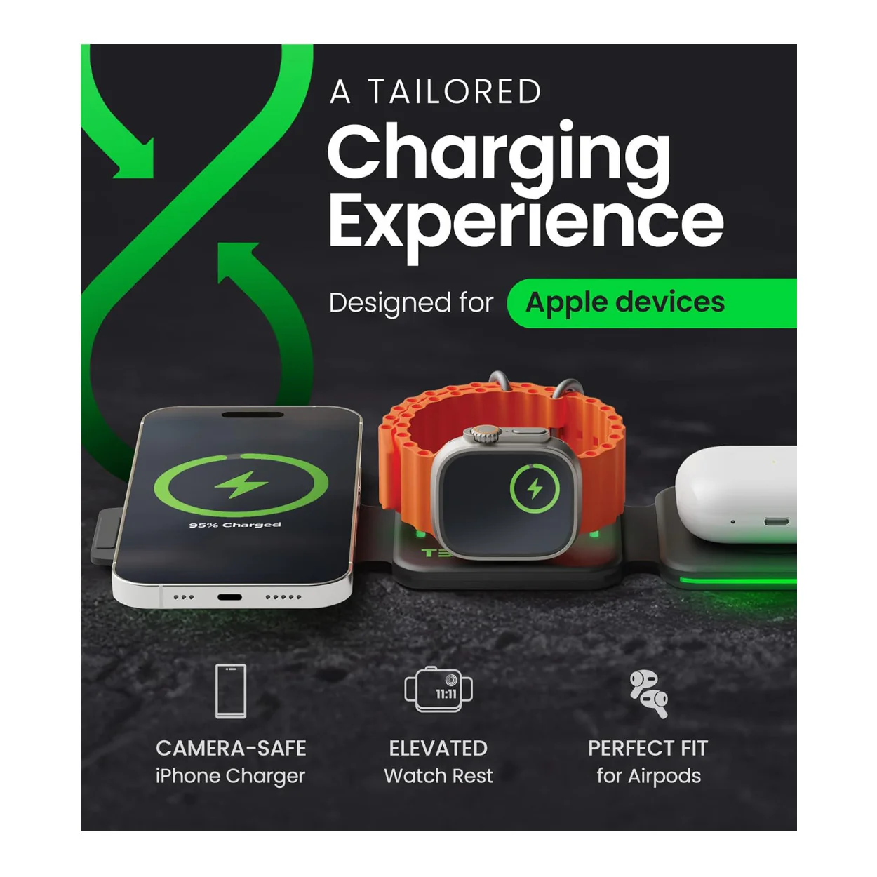 InfinaCore 3-in-1 Wireless Charging Station for Apple Devices - Image 8