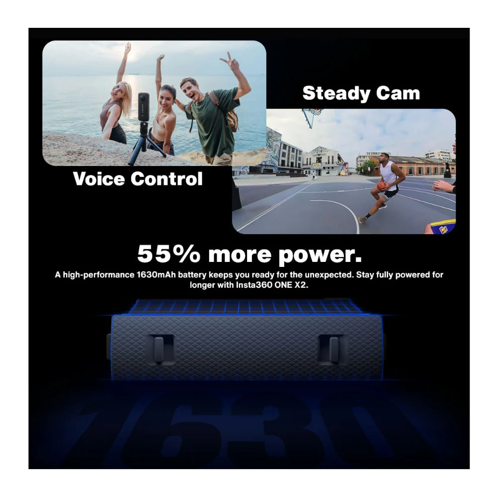 Insta360 ONE X2 Action Camera Bundle: Lens Guard, Carry Case, 128GB MicroSD Card - Image 6