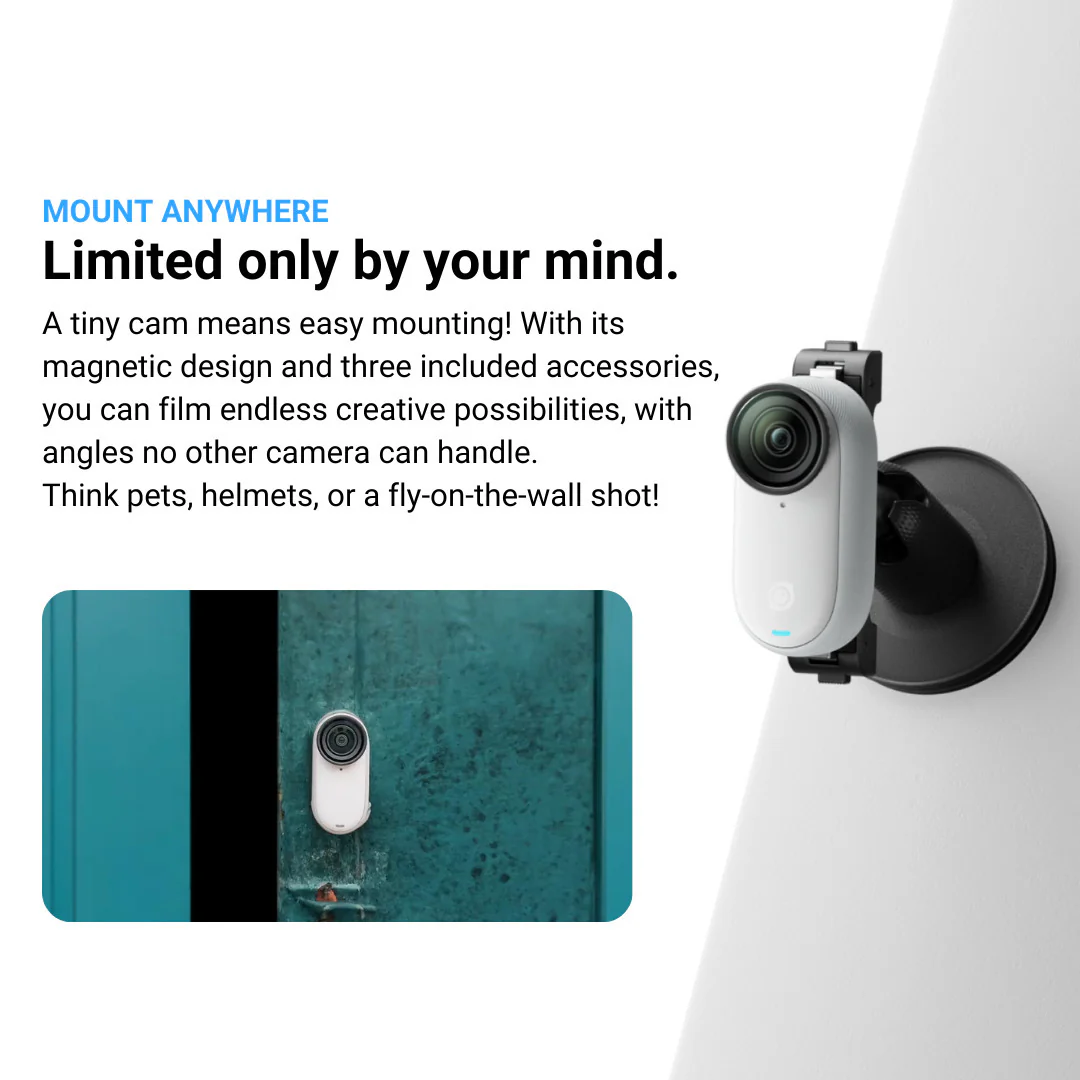 Insta360 GO 3S Action Camera (128GB, Arctic White) with Lens Guard and 128GB Memory Card Bundle - Image 6