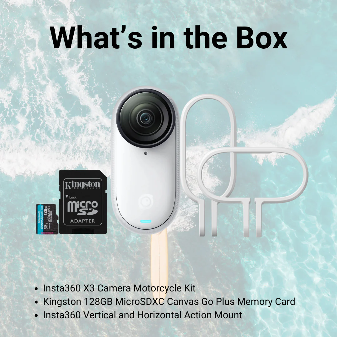 Insta360 GO 3S Action Camera (64GB, Arctic White) with 128GB MicroSD Card and Action Mount Bundle - Image 7