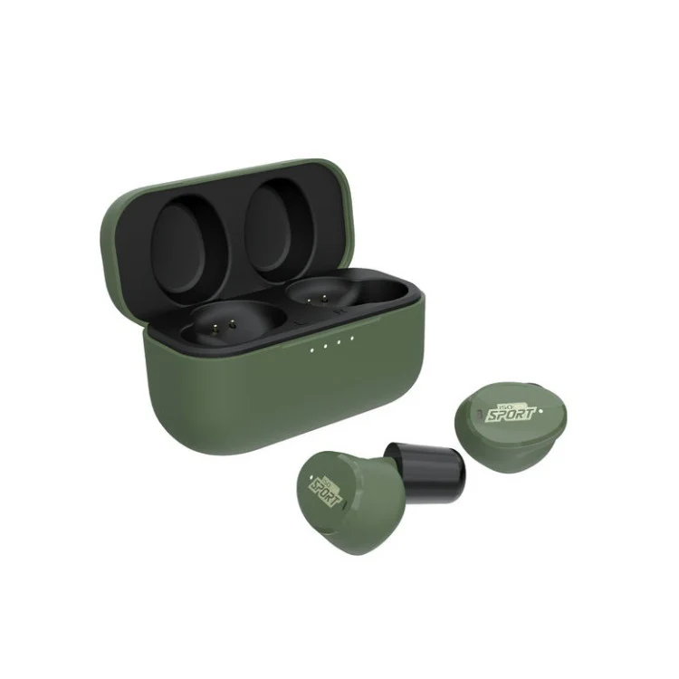 INSTINCT True Wireless Tactical Electronic Earbuds, 25 NRR, OD Green