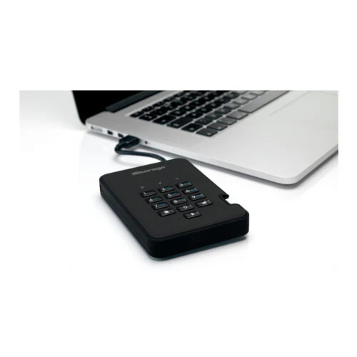 iStorage diskAshur2 USB 3.1 2TB Encrypted Portable HDD (Phantom Black) - Image 5