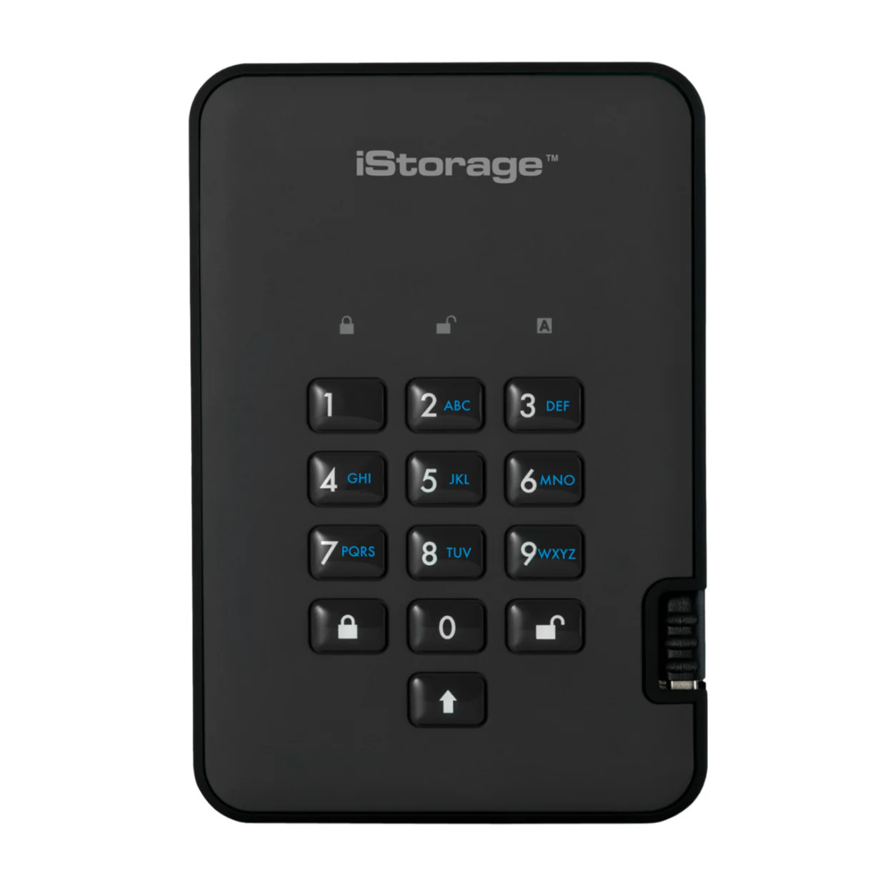 iStorage diskAshur2 USB 3.1 4TB  Encrypted Portable SSD (Phantom Black)