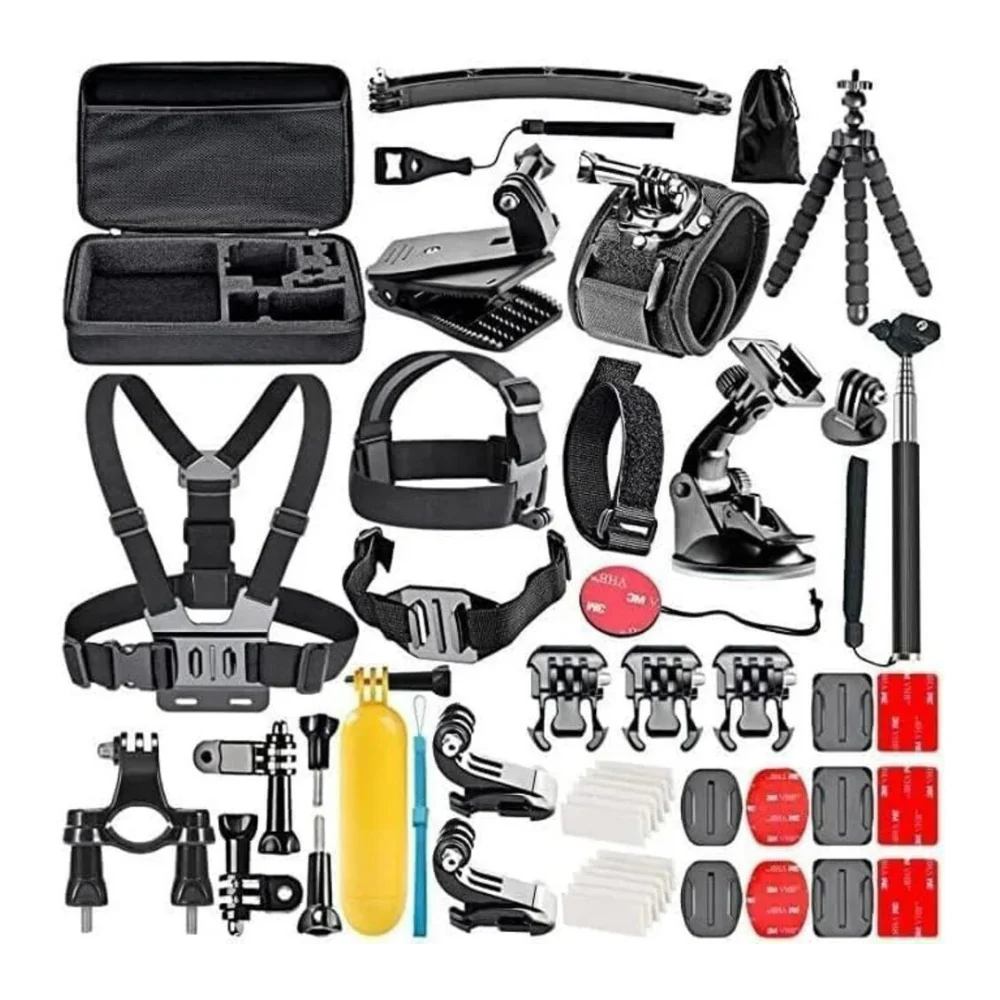 Izonix 50-In-1 Action Camera Accessory Kit with a Large Waterproof Carry Case