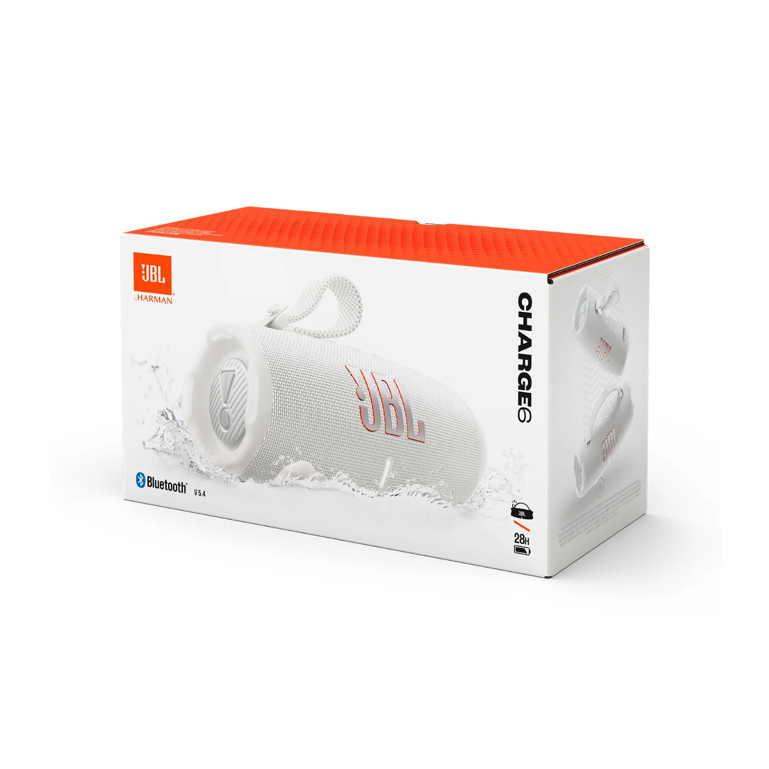 JBL Charge 6 Portable Bluetooth Speaker (White) - Image 10