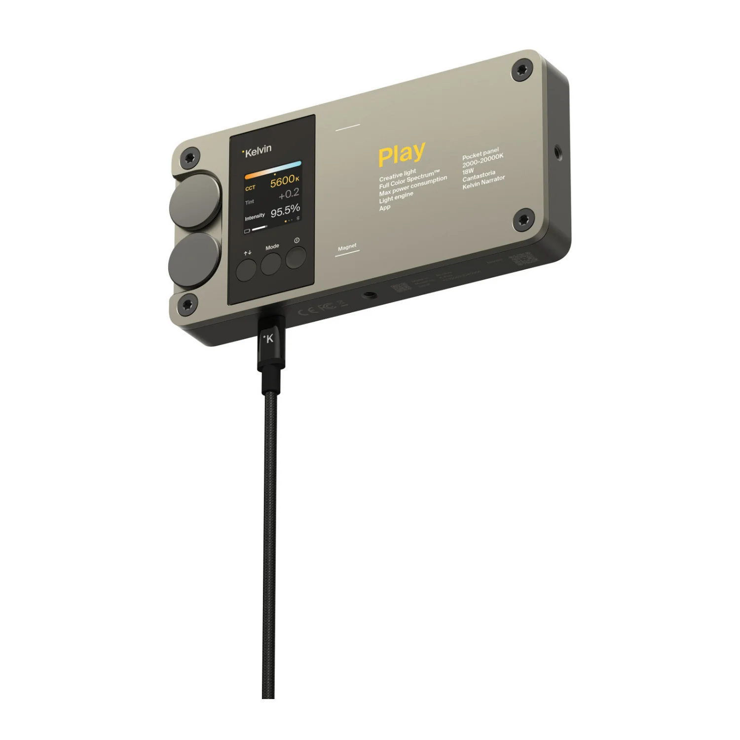 Kelvin Play Full Color Spectrum RGBACL 18W LED Panel Bluetooth Pocket Light with Built-in Battery - Image 7