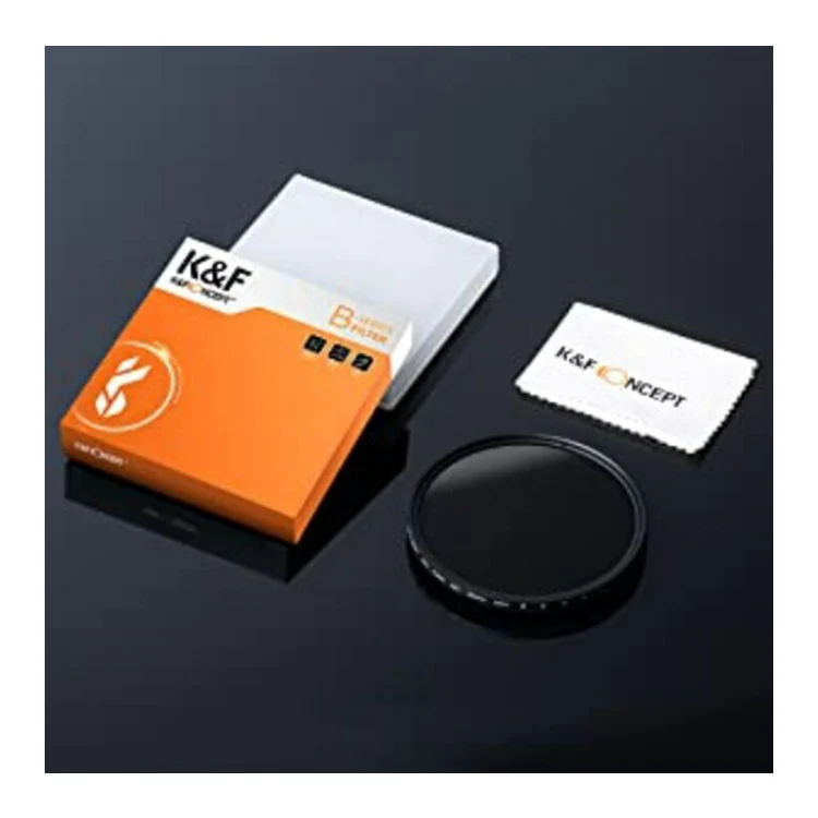 K&F Concept Variable Fader ND2-ND400, 55 mm HD Filter Lens with Cleaning Cloth - Image 7