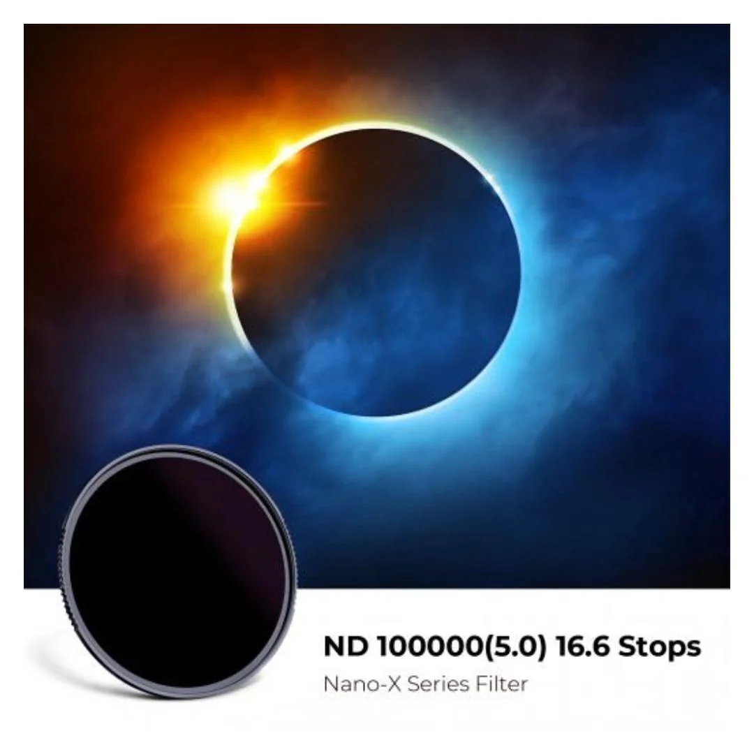 K&F Concept 52mm Solar Filter ND100000, 16.6-Stop Solid Neutral Density Filter for Nano-X Series - Image 2