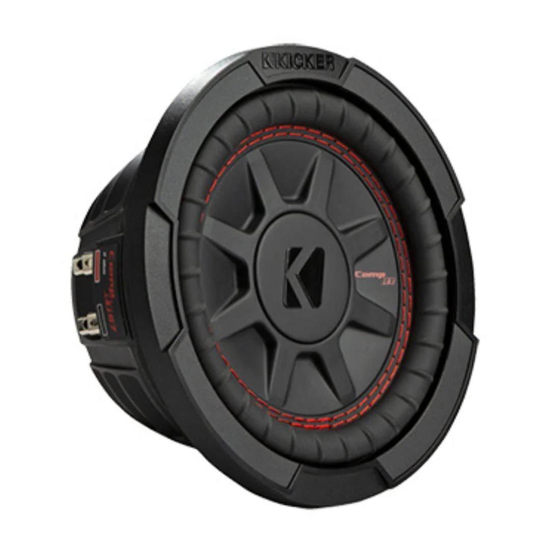 Kicker CompRT 6.75-Inch 2 Ohm Red Double Stitch Subwoofer with Heat Management (Black) - Image 3