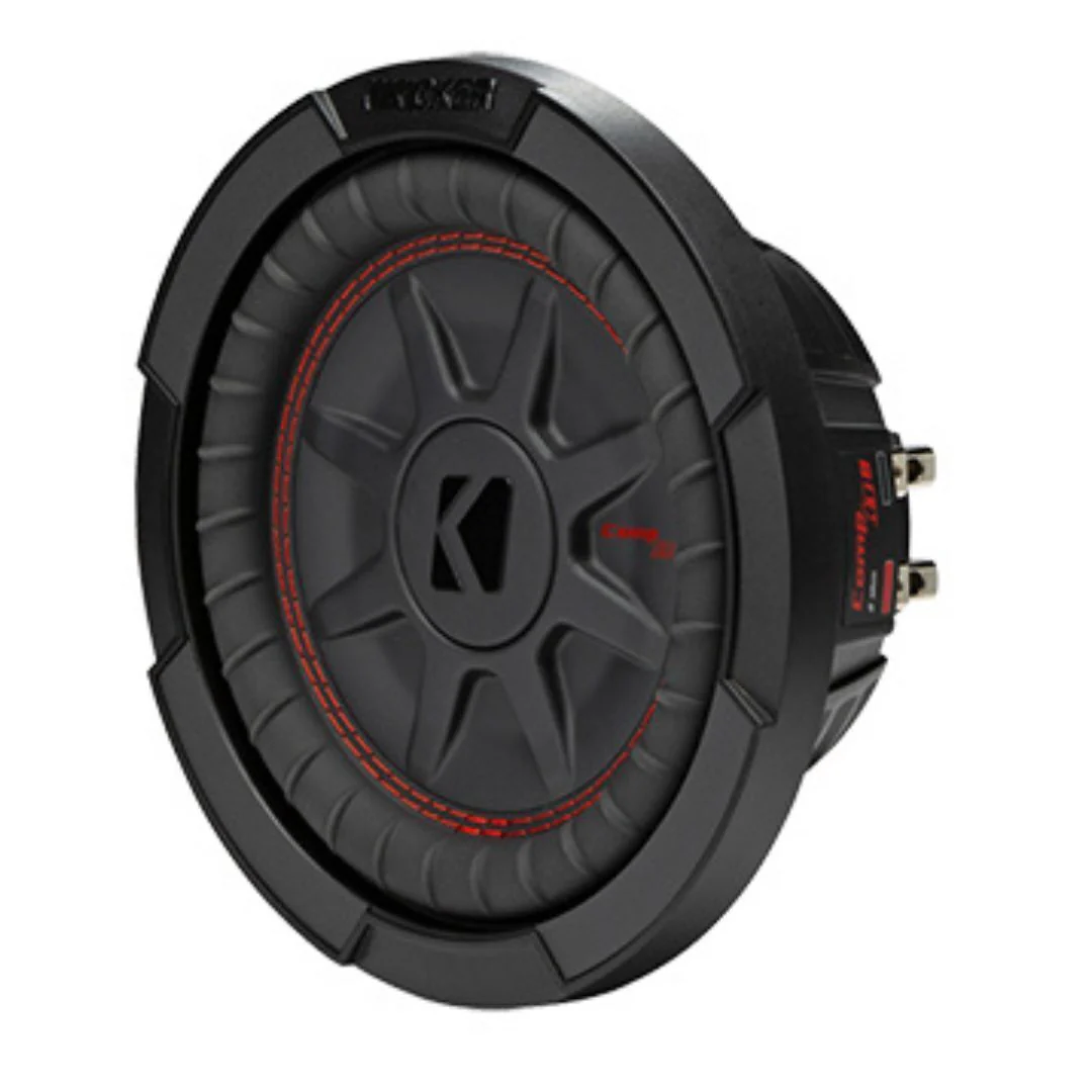 Kicker CompRT 8-Inch 2 Ohm DVC Red Double Stitch Subwoofer with Heat Management (Black) - Image 2