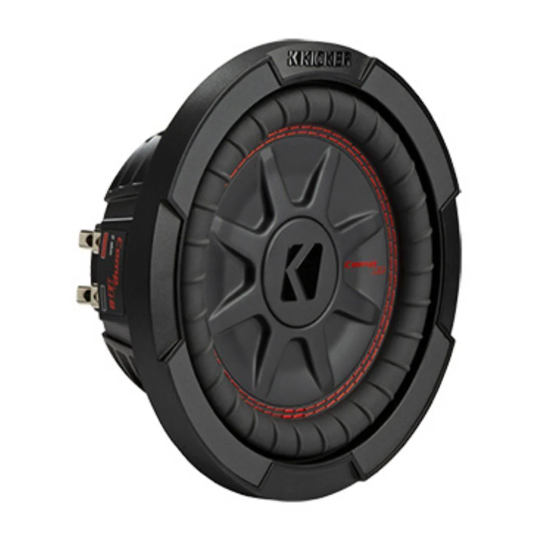 Kicker CompRT 8-Inch 2 Ohm DVC Red Double Stitch Subwoofer with Heat Management (Black) - Image 3