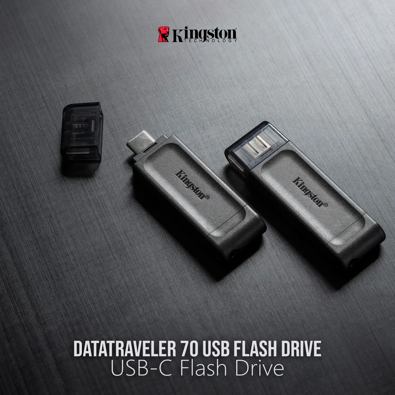 Kingston DataTraveler 70 USB 3.2 Flash Drive with Lightweight Design (128GB, Black, 5-Pack) Bundle - Image 2