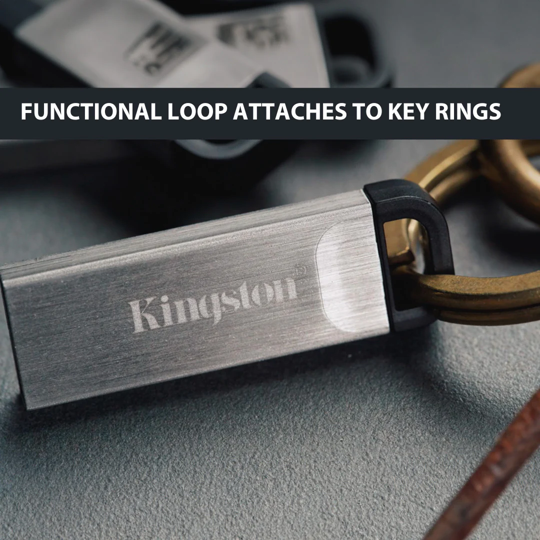 Kingston 128GB DataTraveler Kyson USB 3.2 Flash Drive (5-Pack) and Focus Camera Keyrings Bundle - Image 3