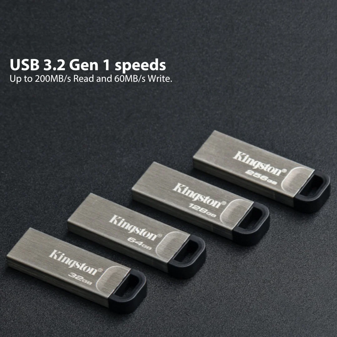 Kingston 128GB DataTraveler Kyson USB 3.2 Flash Drive (5-Pack) and Focus Camera Keyrings Bundle - Image 4