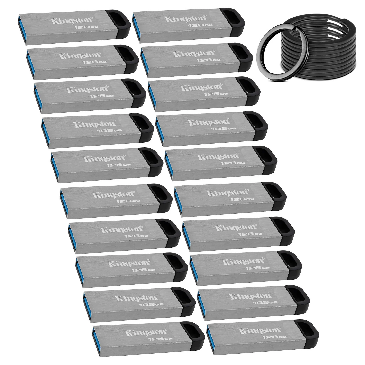 Kingston 128GB DataTraveler Kyson USB 3.2 Gen 1 Metal Flash Drive (20-Pack) Bundle