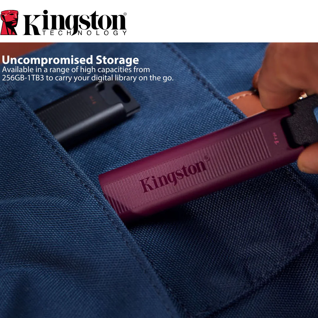 Kingston DataTraveler Max Type-A 256GB USB Flash Drive (2-Pack) with Keychain Rings Bundle - Image 6