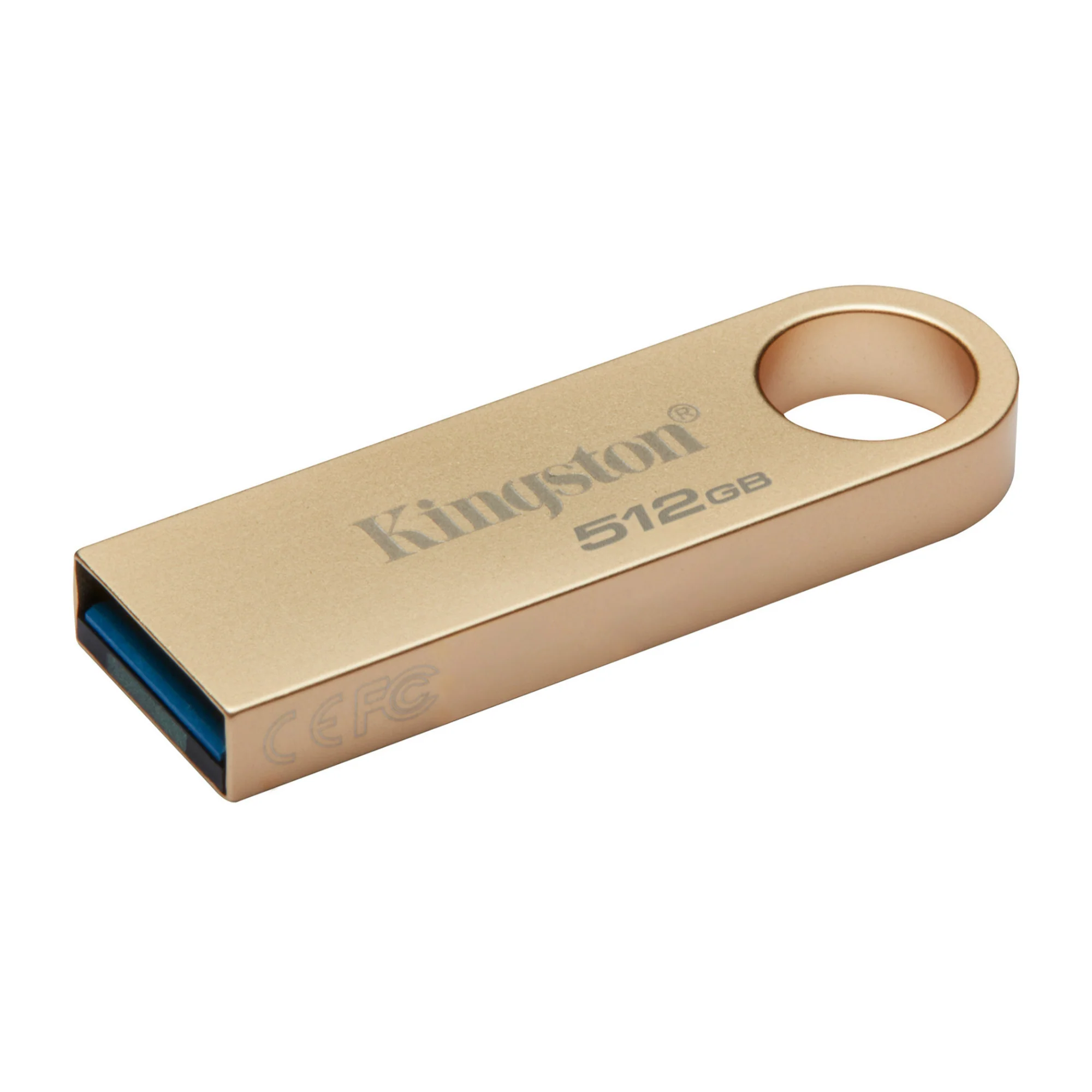Kingston DataTraveler SE9 G3 USB 3.2 Gen 1 Flash Drive with All-Metal Gold Casing (512GB) - Image 2