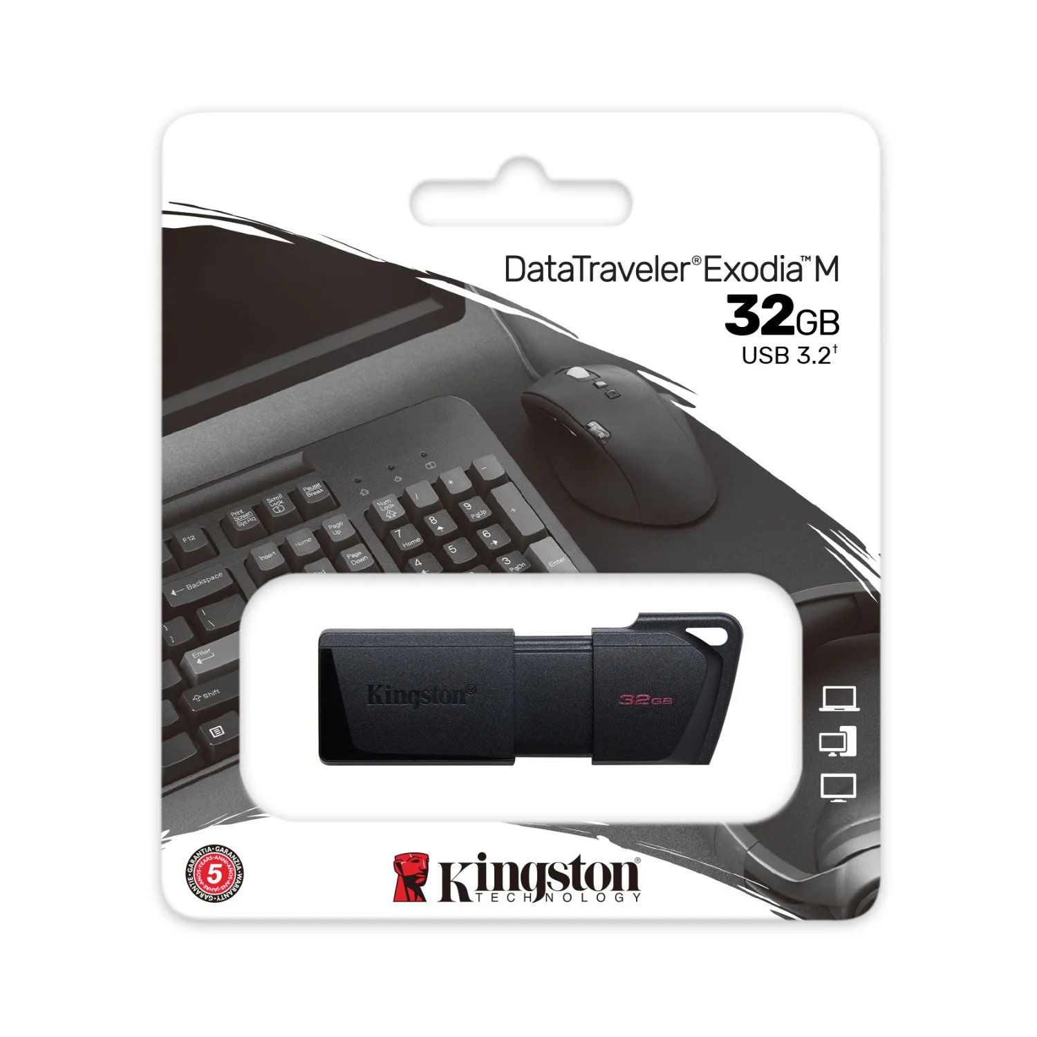 Kingston 32GB DataTraveler Exodia M USB 3.2 Flash Drive (Black) - Image 6