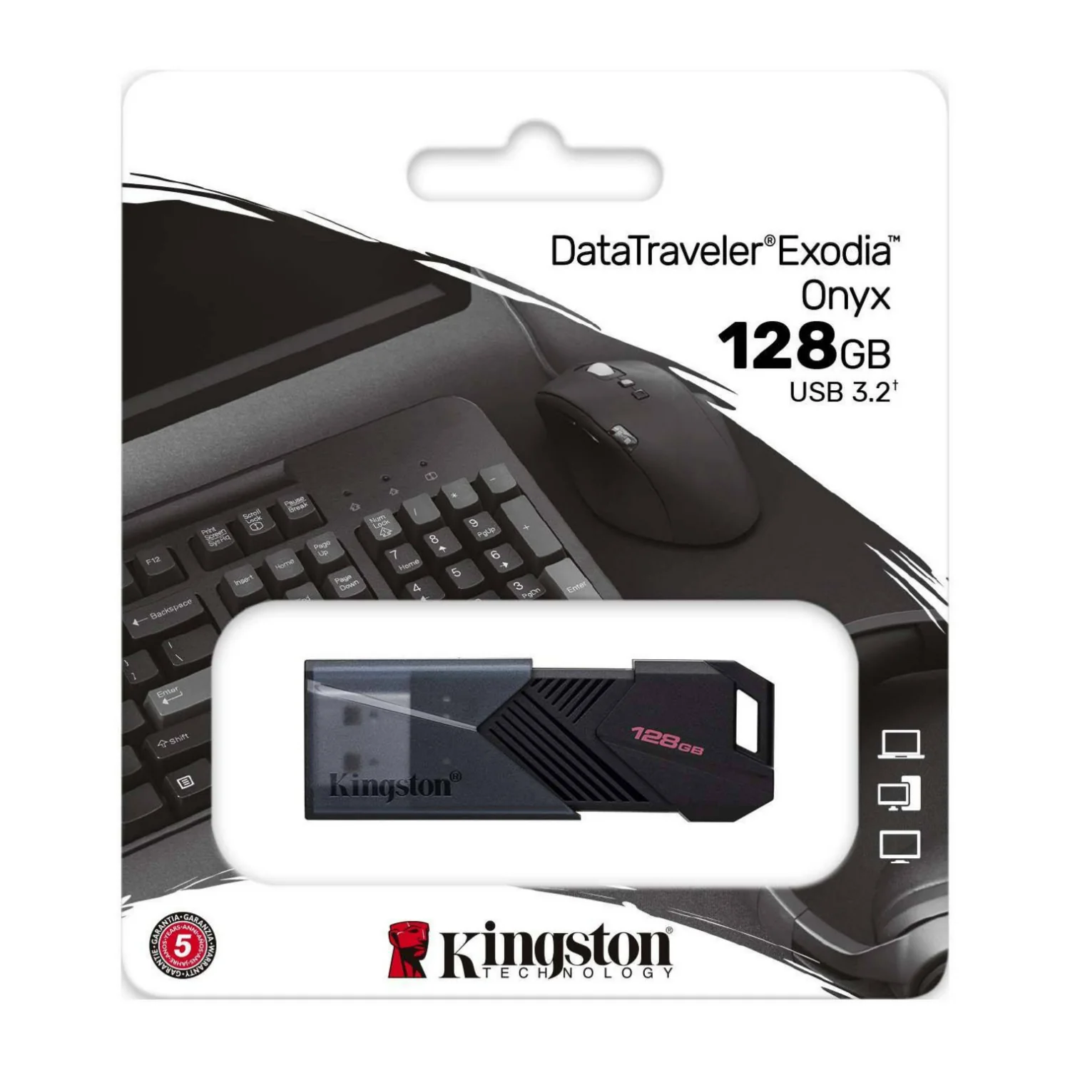 Kingston 128GB DataTraveler Exodia Onyx USB 3.2 Flash Drive (Matte Black) (20-Pack) - Image 7