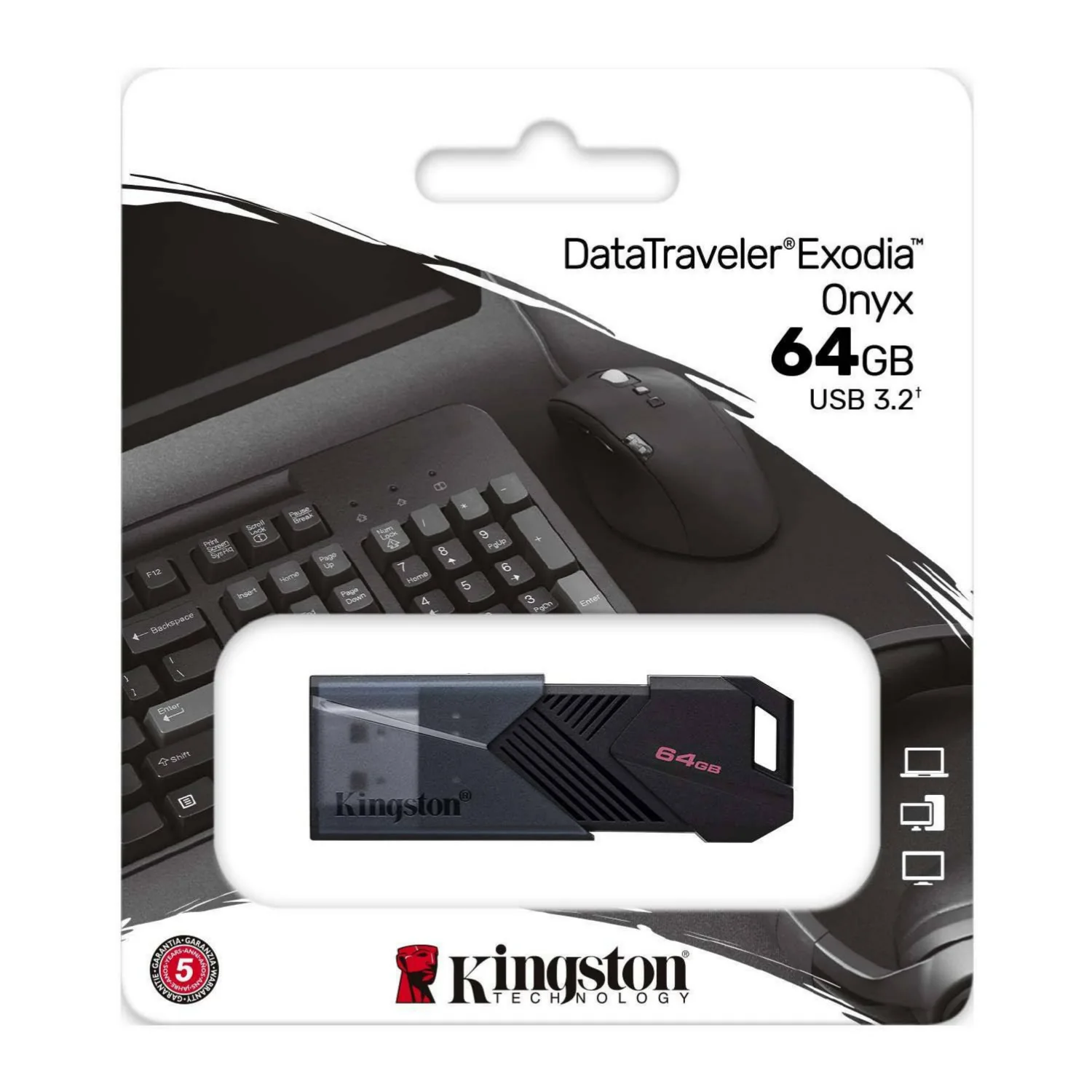 Kingston DataTraveler Exodia Onyx 64GB USB Flash Drive (Matte Black) - Image 6