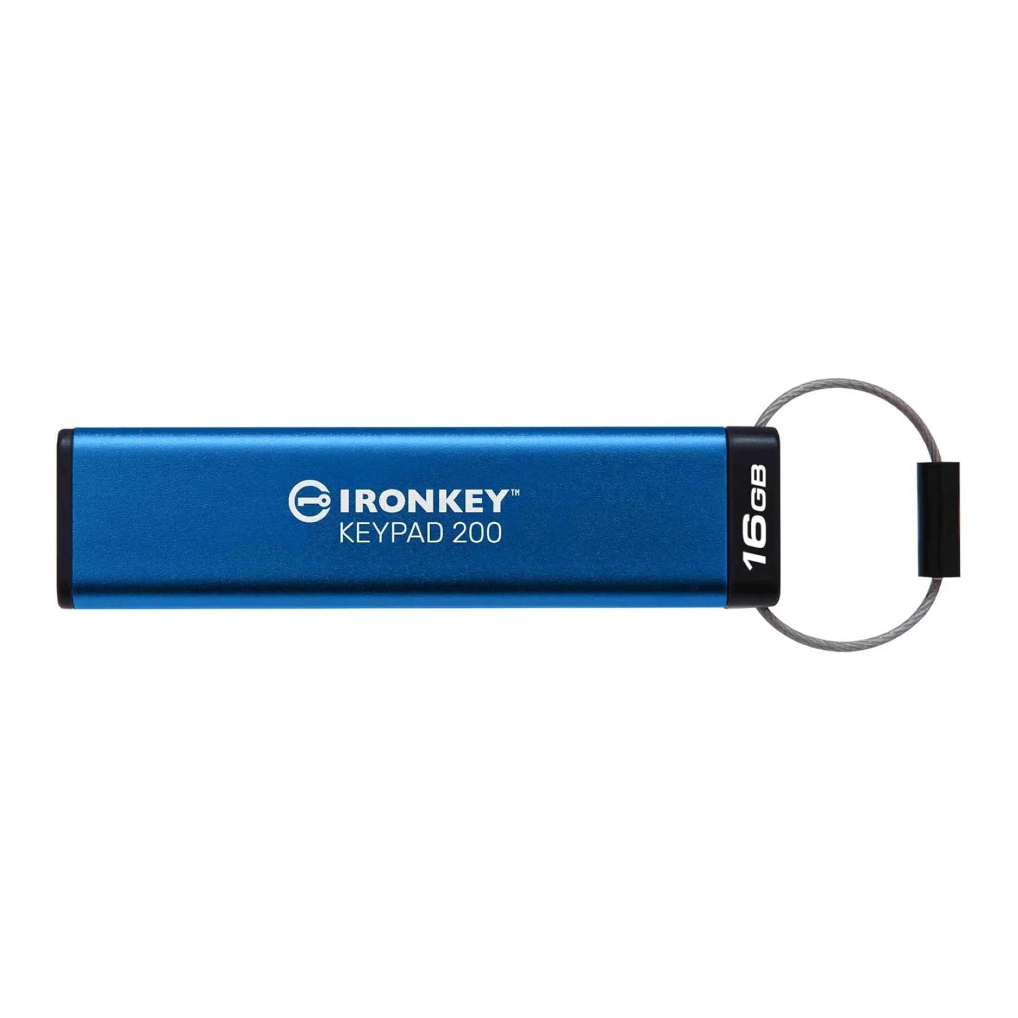 Kingston IronKey Keypad 200 Series 16GB USB-A Encrypted Flash Drive (Blue)