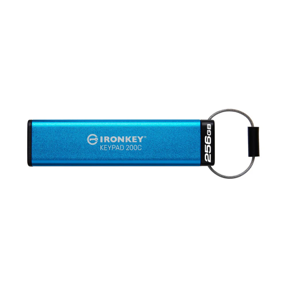 Kingston Ironkey Keypad 200 USB-C 256GB Encrypted Flash Drive (Blue) - Image 3