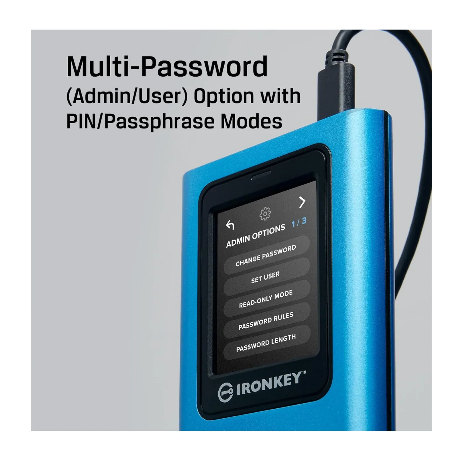 Kingston IronKey Vault Privacy 80 480GB External SSD (FIPS 197, XTS-AES 256) - Image 5