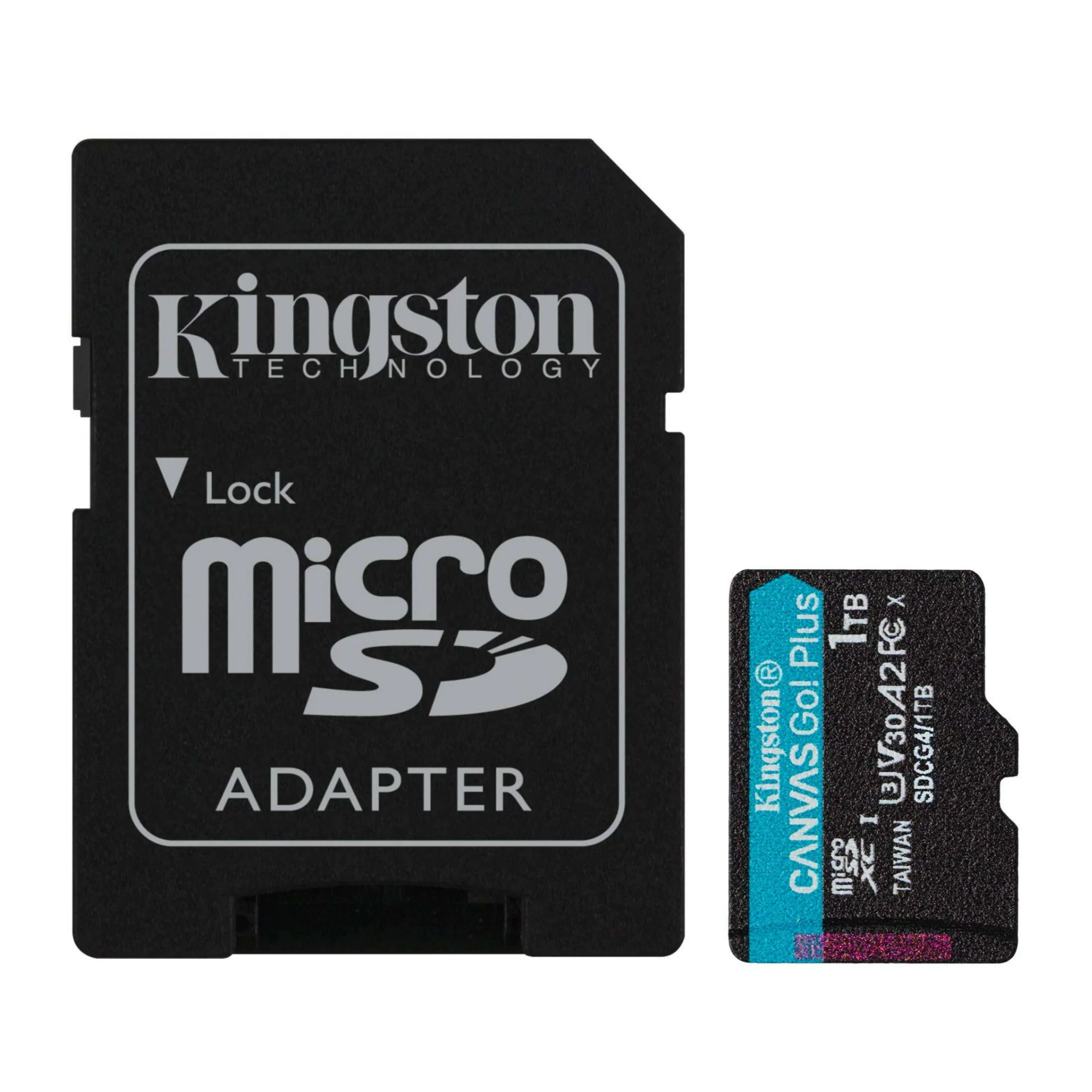 Kingston Canvas Go Plus U3 V30 A2 microSD Card with SD Adapter and 200MBPS Read Speed (1TB)