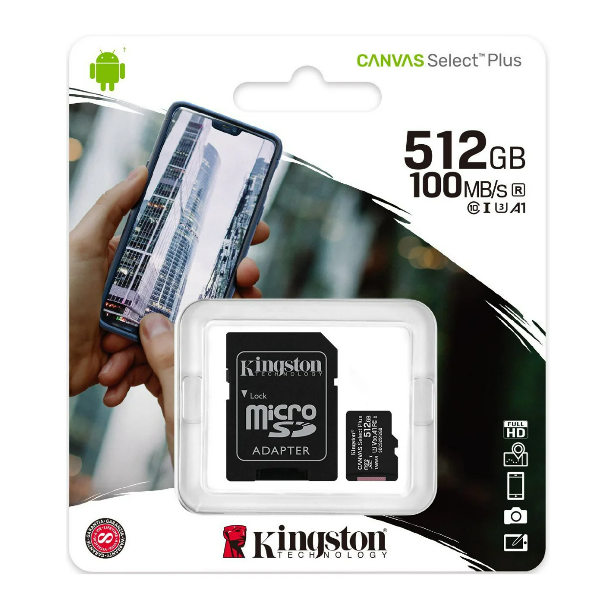 Kingston 512GB 100MB/s Read and 85MB/s Write Durable Canvas Select Plus UHS-I microSDXC Memory Card - Image 4