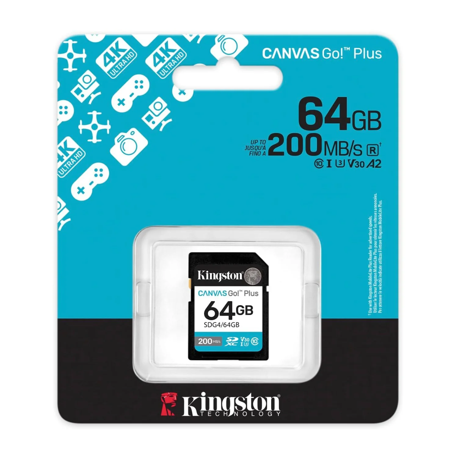 Kingston Canvas Go Plus 64GB Gen4 Memory Card (5-Pack) with Card Reader Bundle - Image 6