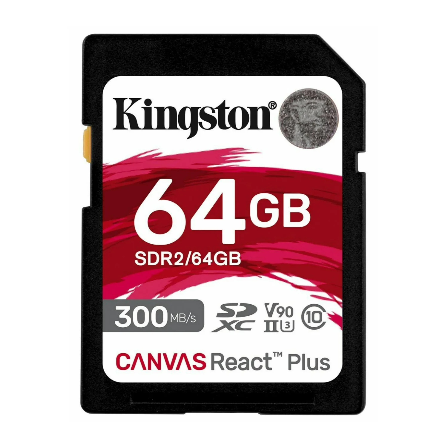 Kingston Canvas React Plus 64GB U3 V90 SD Card (2-pack) with 2-in-1 USB Memory Card Reader Bundle - Image 2