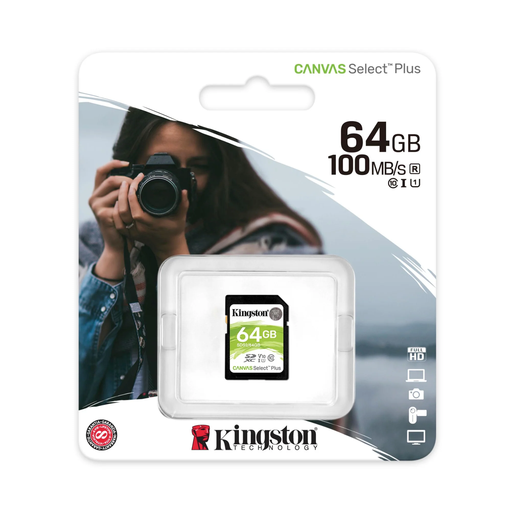 Kingston 64GB SDHC Canvas Select Plus Memory Card - Image 3