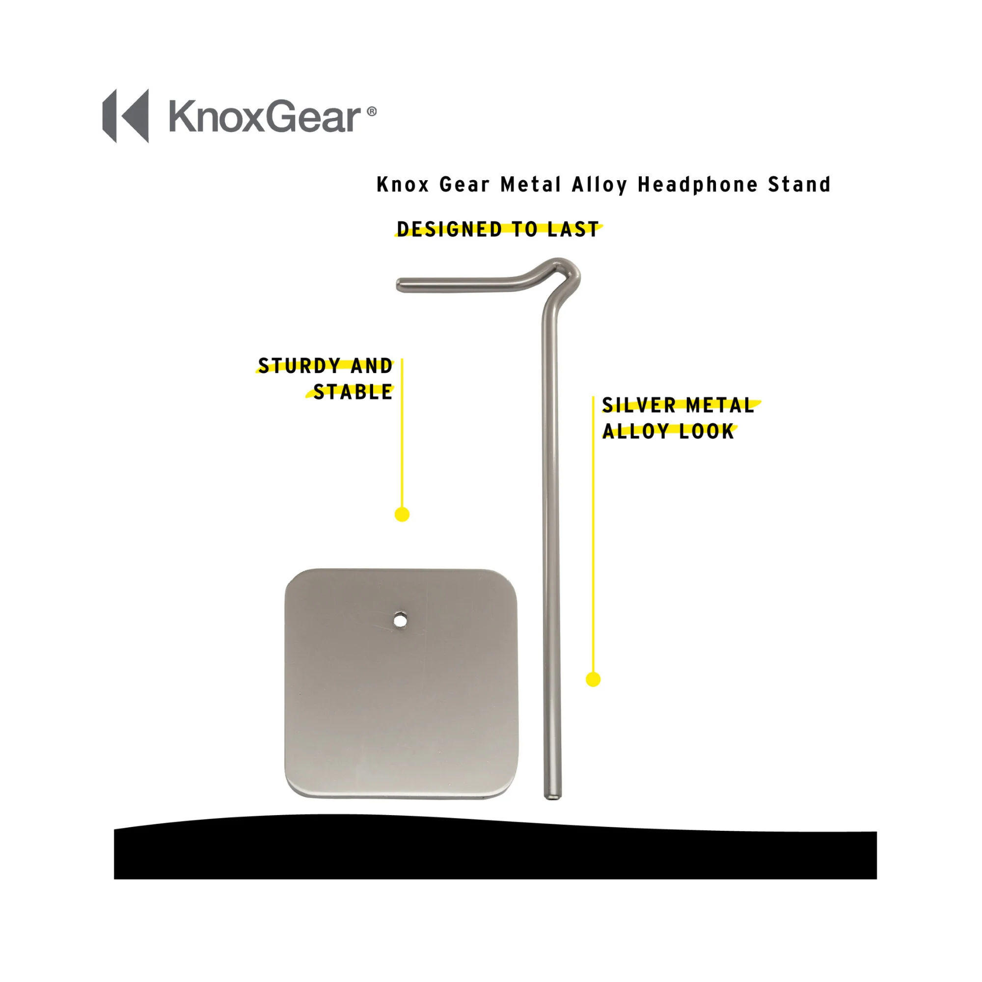 Knox Gear Metal Alloy Headphone Stand - Image 5
