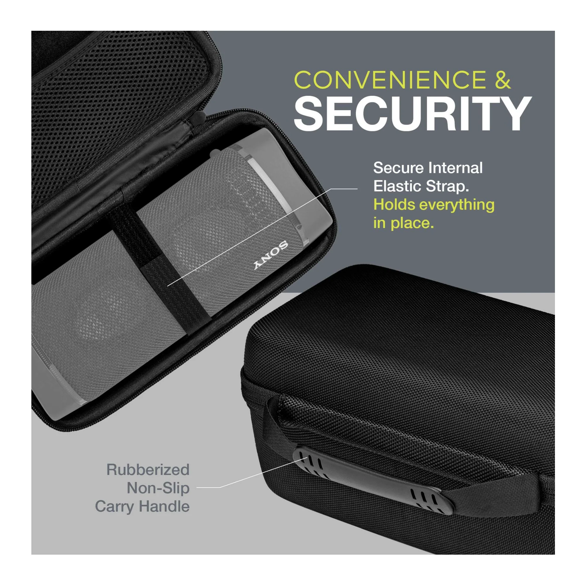 Knox Gear Hard Travel/Storage Case for Sony SRS-XB33 Portable Bluetooth Speaker - Image 6