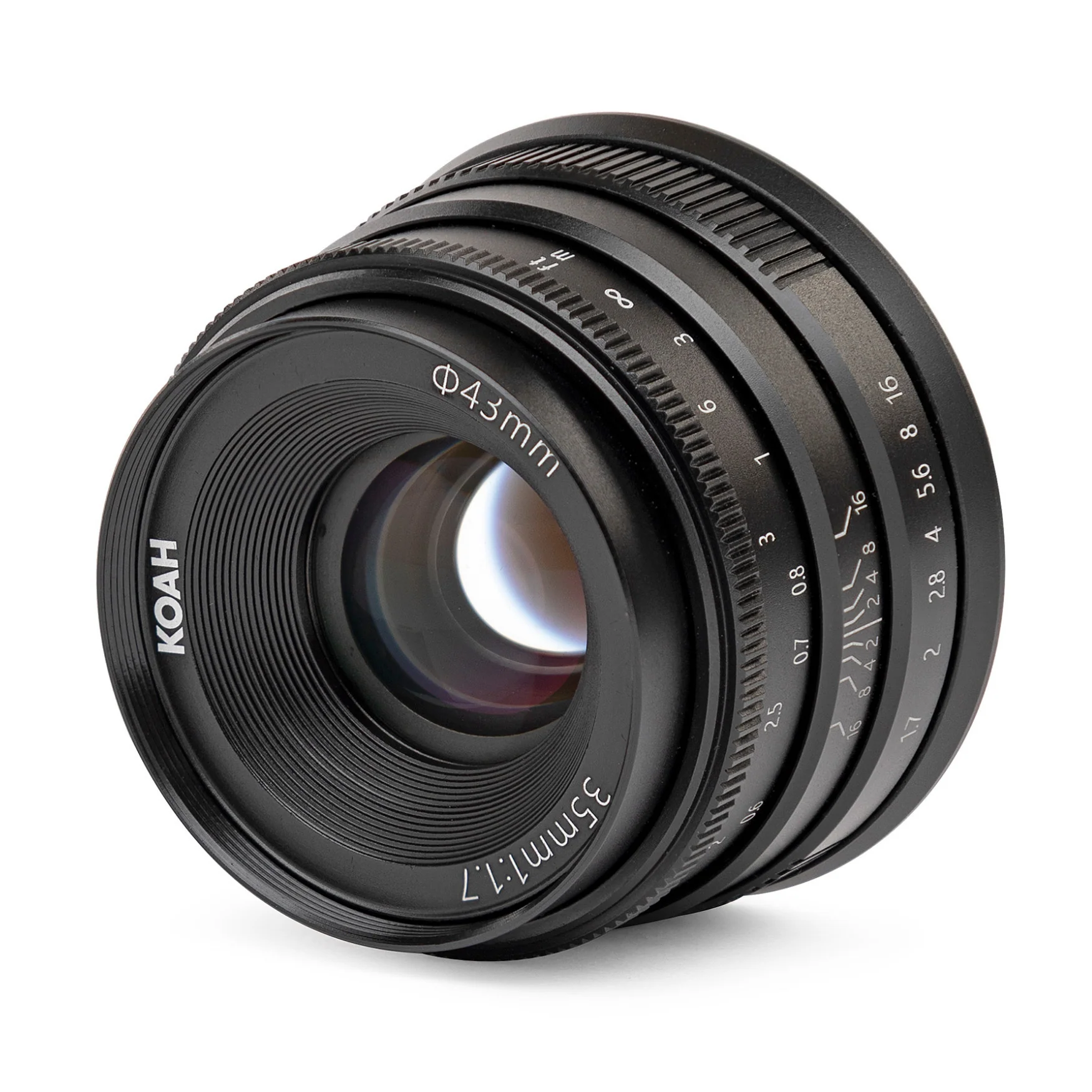 Koah Artisans Series 35mm f/1.7 Large Aperture Manual Focus Lens for Micro Four Thirds (Black) - Image 2