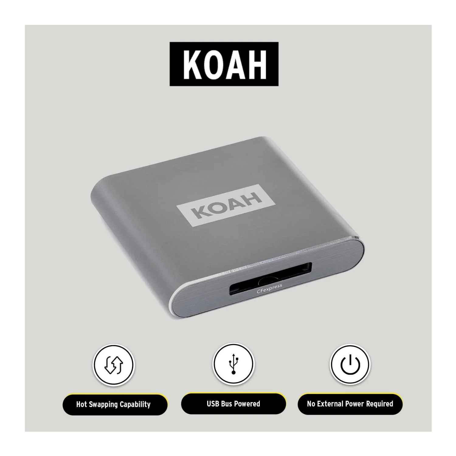Koah Pro USB 3.2 Type-C Connector 10Gbps CFexpress Type B Card Reader with 2 Cables - Image 5