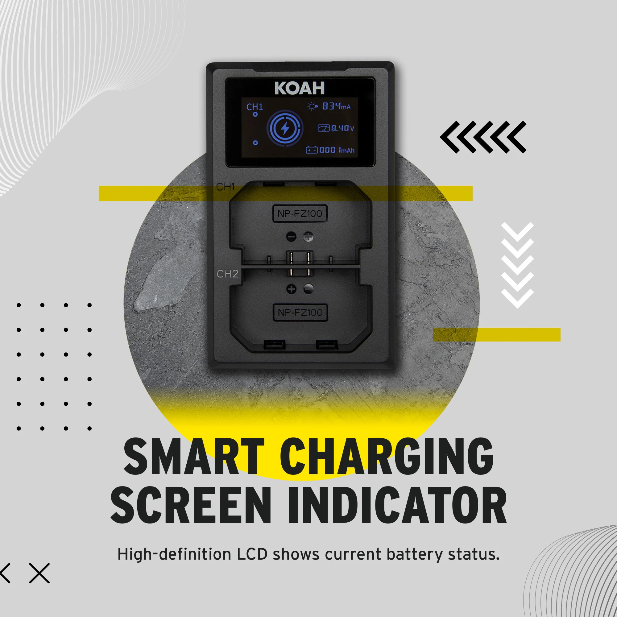 Koah Dual USB-C Charger with LCD Display for Sony NP-FZ100 Battery - Image 7