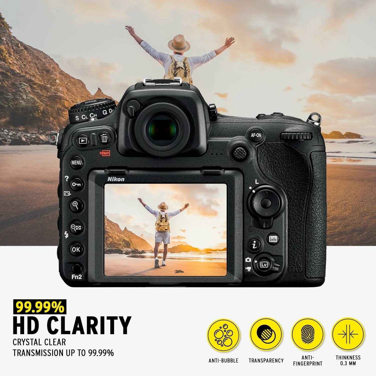 Koah LCD Ultra Armor Screen Protector for Nikon D5500 and D5600 Series Cameras - Image 2