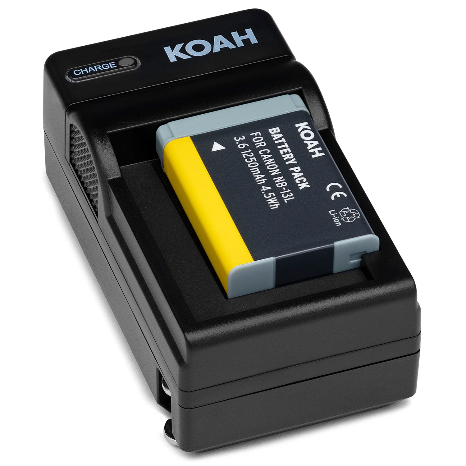 Koah 1250 mAh Rechargeable Lithium-Ion Battery Kit for Canon NB-13L with Charger - Image 2