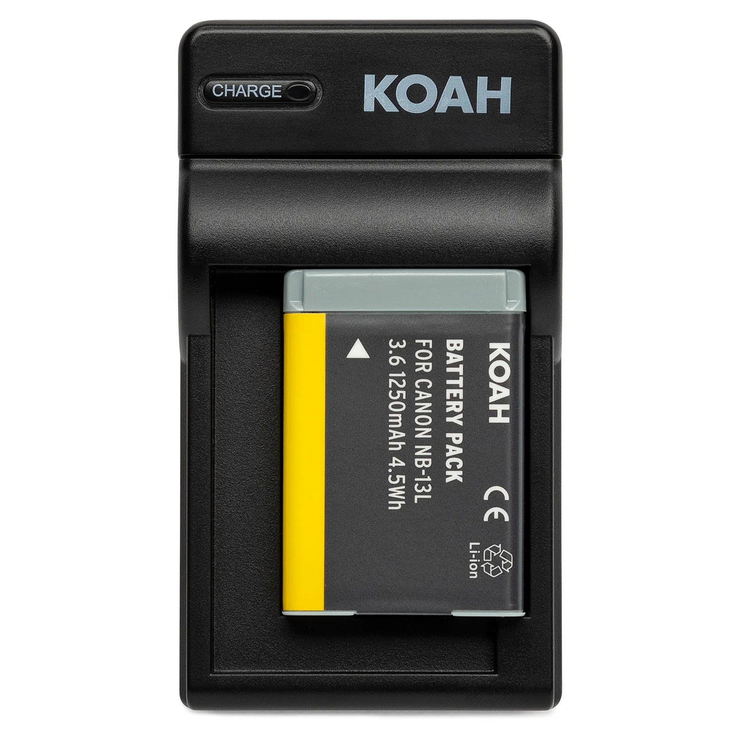 Koah 1250 mAh Rechargeable Lithium-Ion Battery Kit for Canon NB-13L with Charger - Image 3