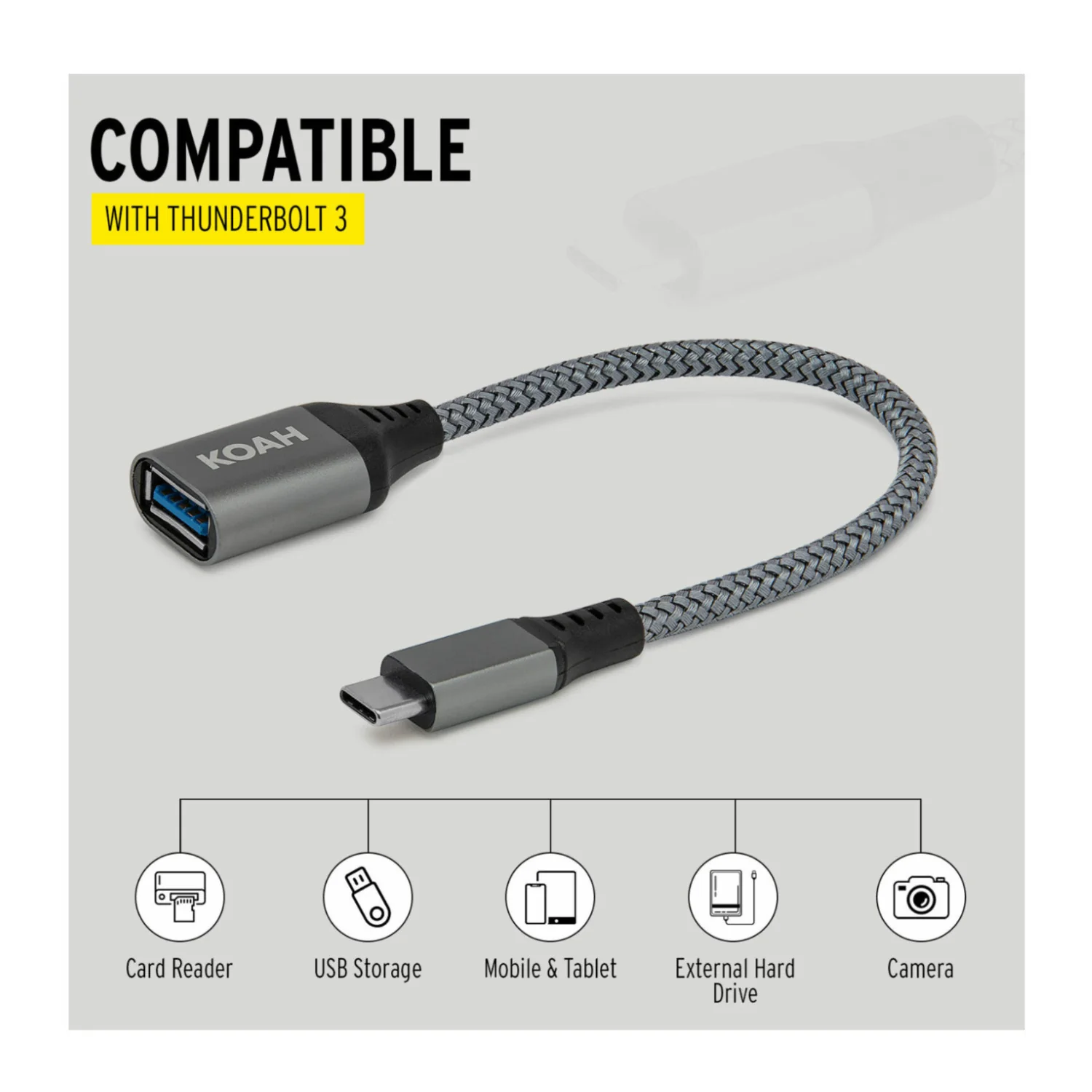 Koah USB 3.0 to USB-C Adapter (Up to 5Gbps Data Transfer Speeds) - Image 4