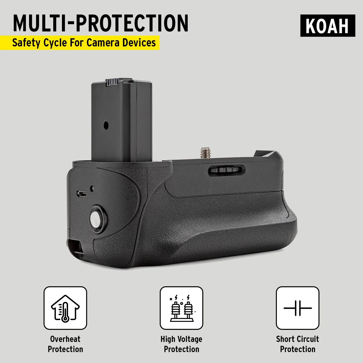 Koah Battery Grip for Sony a6500 Camera - Image 2