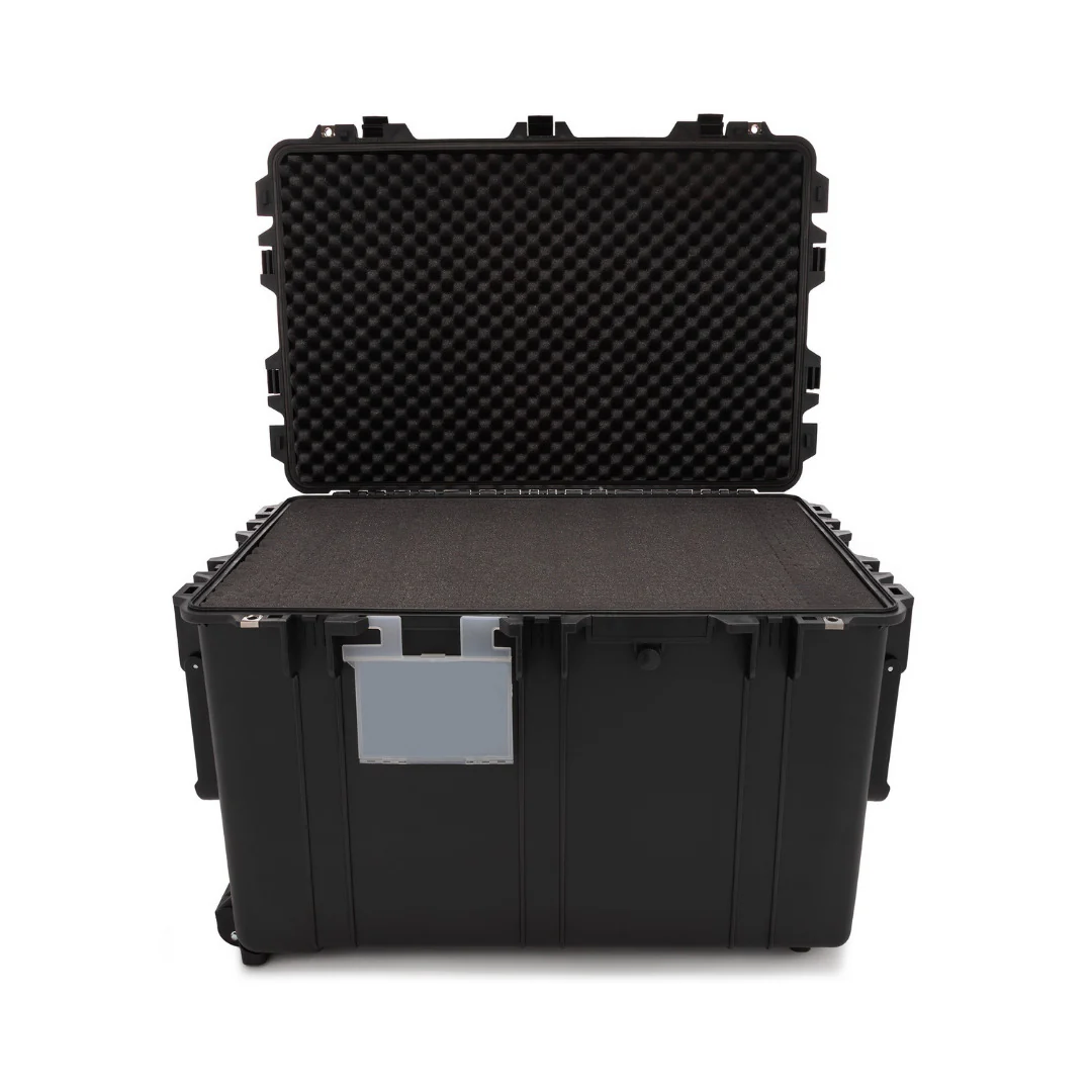 Koah Weatherproof 32 Inch Transport Roller Hard Case with Customizable Foam (Black)