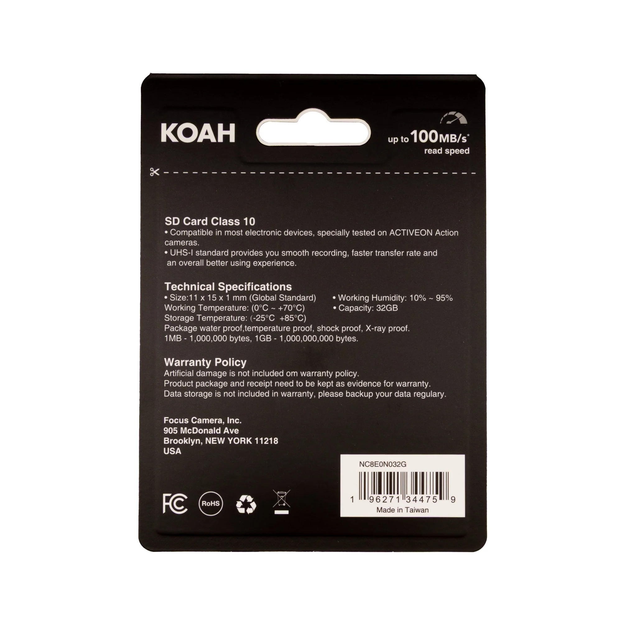 Koah Ultimate 32GB SDHC Memory Card Class10 U3 V30 (10-Pack) with Card Reader - Image 5