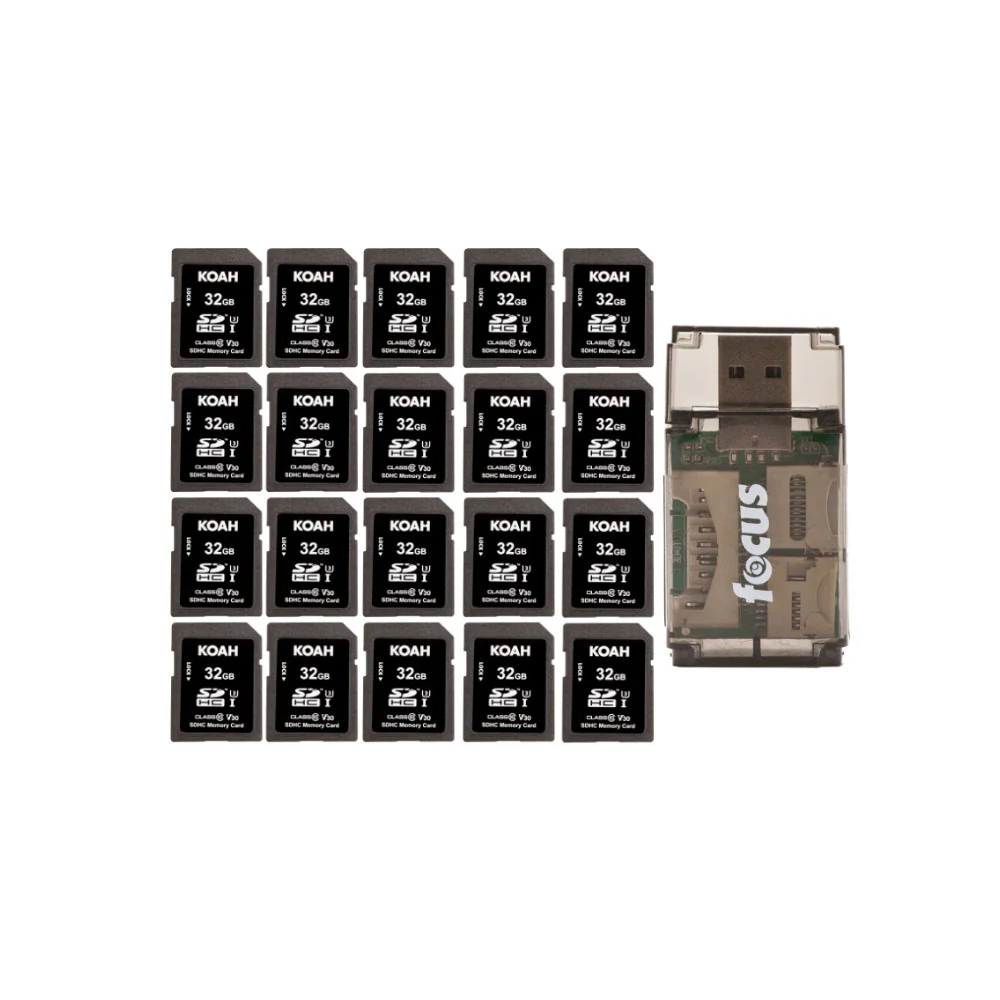 Koah Ultimate 32GB SDHC Memory Card (20-Pack) with High Speed Card Reader