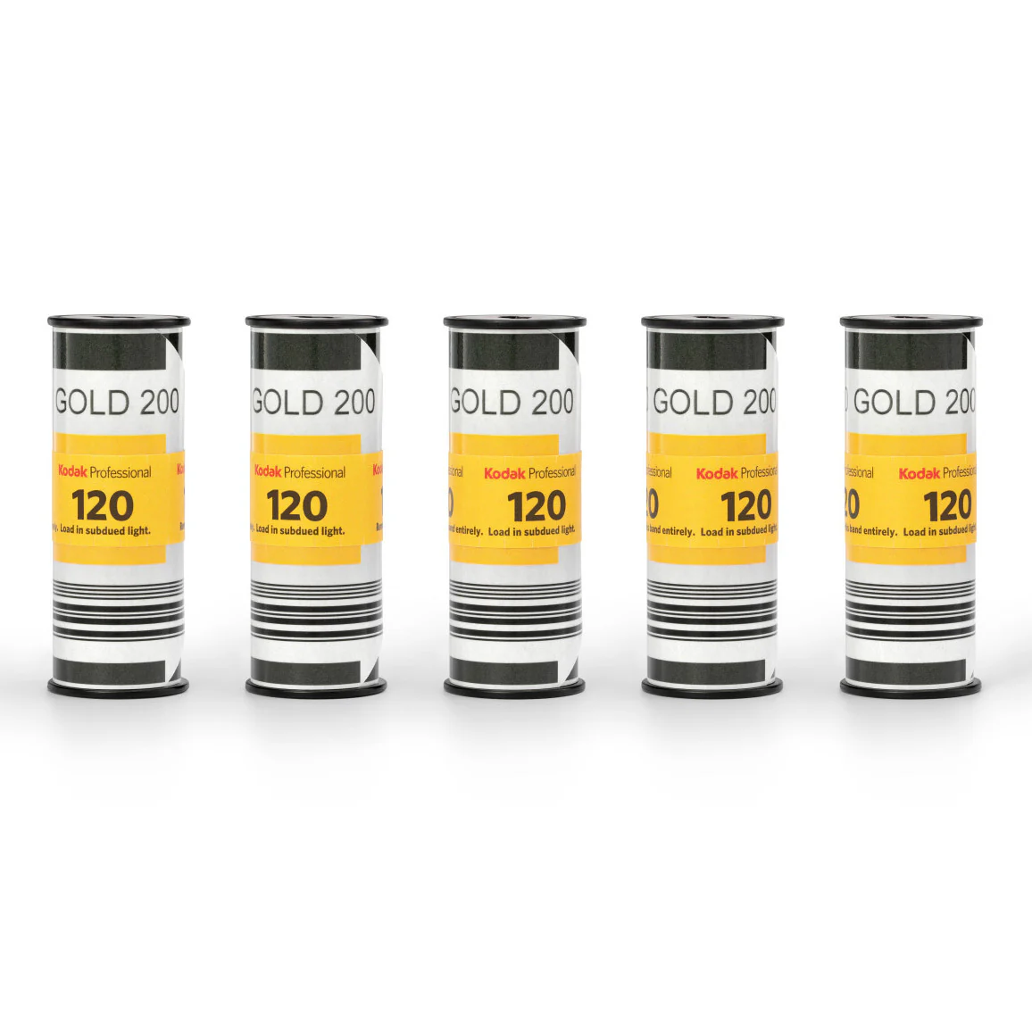 Kodak Professional Gold 200 Color Negative Film (120 Roll Film, 5-Pack)