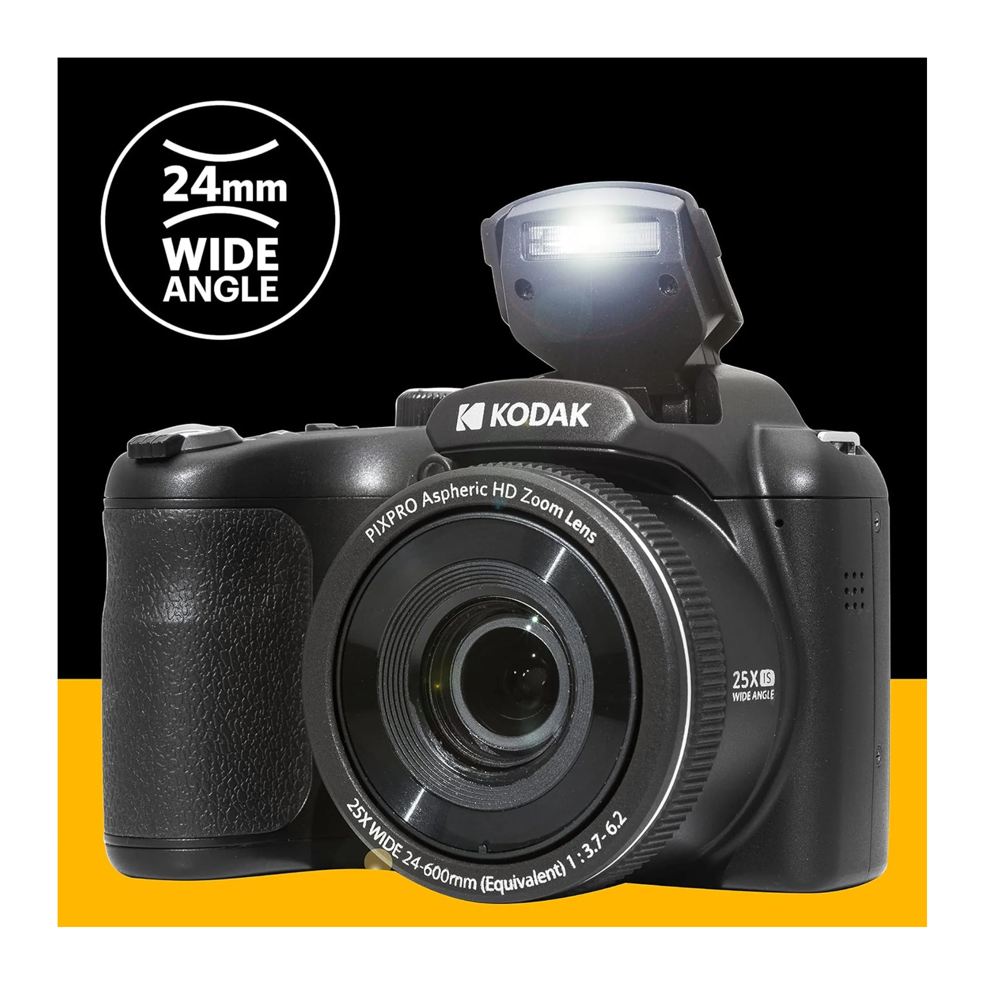 Kodak PIXPRO AZ255 Astro Zoom 16MP Digital Camera (Black) with 128GB SDXC Card - Image 5